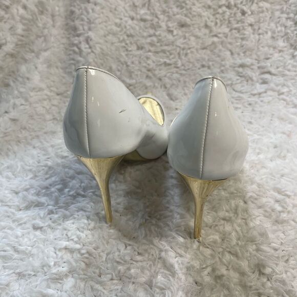 JESSICA RICH patent White,clear and Gold heels pointed toe SZ11.5 - Picture 4 of 10